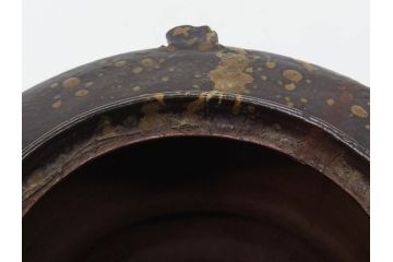 桃山時代　古備前　侘び寂びを感じる水指(水差、雲屯、水器、茶器、茶道具、茶陶、共箱付き)(R-079435)