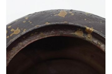 桃山時代　古備前　侘び寂びを感じる水指(水差、雲屯、水器、茶器、茶道具、茶陶、共箱付き)(R-079435)