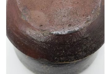 桃山時代　古備前　侘び寂びを感じる水指(水差、雲屯、水器、茶器、茶道具、茶陶、共箱付き)(R-079435)