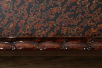 中古　未使用　展示品　東北　津軽塗り　唐塗り　隅々まで意匠を凝らした上質で美しい漆塗りの座卓(ローテーブル、センターテーブル、リビングテーブル)(定価約80万円)(R-079446)