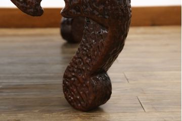 中古　未使用　展示品　東北　津軽塗り　唐塗り　隅々まで意匠を凝らした上質で美しい漆塗りの座卓(ローテーブル、センターテーブル、リビングテーブル)(定価約80万円)(R-079446)