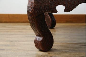 中古　未使用　展示品　東北　津軽塗り　唐塗り　隅々まで意匠を凝らした上質で美しい漆塗りの座卓　定価約95万円　(R-079447)