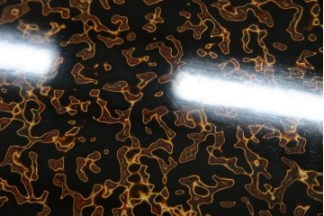 中古　未使用　展示品　東北　津軽塗り　唐塗り　隅々まで意匠を凝らした上質で美しい漆塗りの座卓　定価約95万円　(R-079447)