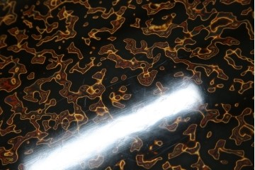 中古　未使用　展示品　東北　津軽塗り　唐塗り　隅々まで意匠を凝らした上質で美しい漆塗りの座卓　定価約95万円　(R-079447)