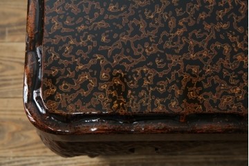 中古　未使用　展示品　東北　津軽塗り　唐塗り　隅々まで意匠を凝らした上質で美しい漆塗りの座卓　定価約95万円　(R-079447)