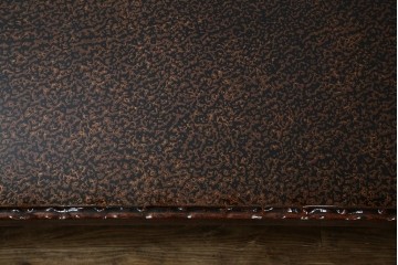 中古　未使用　展示品　東北　津軽塗り　唐塗り　隅々まで意匠を凝らした上質で美しい漆塗りの座卓　定価約95万円　(R-079447)