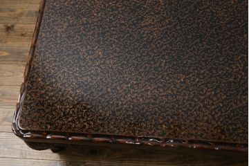 中古　未使用　展示品　東北　津軽塗り　唐塗り　隅々まで意匠を凝らした上質で美しい漆塗りの座卓(ローテーブル、センターテーブル、リビングテーブル)(定価約95万円)(R-079447)