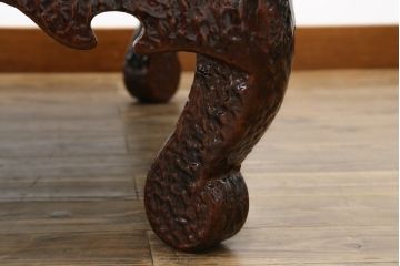 中古　未使用　展示品　東北　津軽塗り　唐塗り　隅々まで意匠を凝らした上質で美しい漆塗りの座卓(ローテーブル、センターテーブル、リビングテーブル)(定価約95万円)(R-079447)