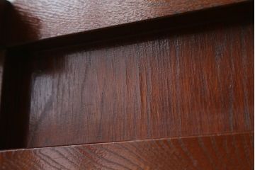 和製ビンテージ　民芸家具　前面欅(ケヤキ)材　和のお部屋の雰囲気を格上げしてくれる味わい豊かな米沢車箪笥(米沢箪笥、時代箪笥、和たんす、衣装タンス、収納箪笥、整理箪笥、引き出し、ヴィンテージ)(R-079448)