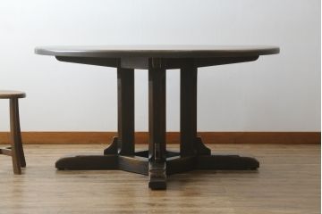 中古　飛騨産業　PROVINCIAL(プロヴィンシャル・プロビンシャル)　様々なテイストの空間に馴染む丸テーブル(ダイニングテーブル、ラウンドテーブル、4人掛け、6人掛け)(R-079452)