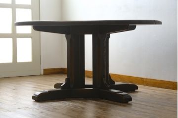 中古　飛騨産業　PROVINCIAL(プロヴィンシャル・プロビンシャル)　様々なテイストの空間に馴染む丸テーブル(ダイニングテーブル、ラウンドテーブル、4人掛け、6人掛け)(R-079452)