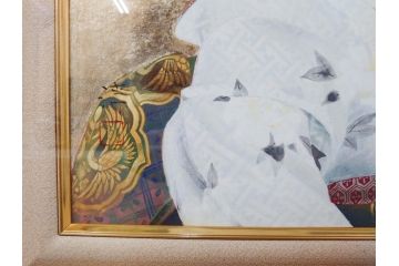 真作　中尾淳　「舞妓」　F10(10号)　絵画(日本画、女性、人物、着物、共シール、サイン付き、落款印、肉筆、額装、共箱付き)(R-079455)
