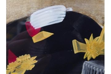 真作　中尾淳　「舞妓」　F10(10号)　絵画(日本画、女性、人物、着物、共シール、サイン付き、落款印、肉筆、額装、共箱付き)(R-079455)