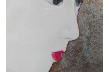 真作　中尾淳　「舞妓」　F10(10号)　絵画(日本画、女性、人物、着物、共シール、サイン付き、落款印、肉筆、額装、共箱付き)(R-079455)