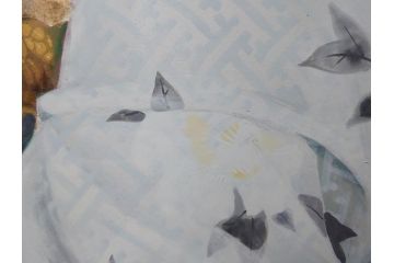 真作　中尾淳　「舞妓」　F10(10号)　絵画(日本画、女性、人物、着物、共シール、サイン付き、落款印、肉筆、額装、共箱付き)(R-079455)
