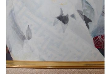 真作　中尾淳　「舞妓」　F10(10号)　絵画(日本画、女性、人物、着物、共シール、サイン付き、落款印、肉筆、額装、共箱付き)(R-079455)