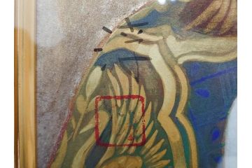 真作　中尾淳　「舞妓」　F10(10号)　絵画(日本画、女性、人物、着物、共シール、サイン付き、落款印、肉筆、額装、共箱付き)(R-079455)