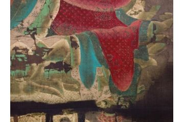 工芸　複製画　神護寺所蔵　国宝　釈迦如来像　第577番　掛軸(第五百七十七番、掛け軸、絹本、仏画、共箱付き、解題、多色コロタイプ印刷、手彩色)(R-079460)　