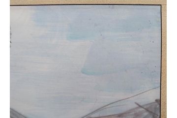 1999年　春　横山善一　白夜・未来派の女性像　掛軸(掛け軸、日展会員、サイン入り、落款、共箱付き)(R-079461)