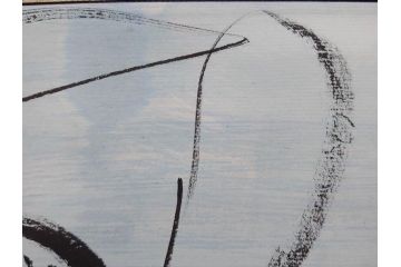 1999年　春　横山善一　白夜・未来派の女性像　掛軸(掛け軸、日展会員、サイン入り、落款、共箱付き)(R-079461)