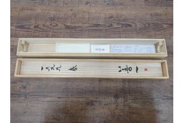 1999年　春　横山善一　白夜・未来派の女性像　掛軸(掛け軸、日展会員、サイン入り、落款、共箱付き)(R-079461)