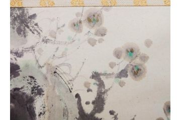 小林五浪　「老梅」　掛軸(掛け軸、日本画、花、サイン付き、落款、共箱付き、三越美術部)(R-079462)