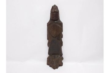 村野實　木彫　高さ 約13cm　円空仏(仏教美術、仏像、彫刻、置物、オブジェ、木製)(R-079465)