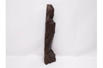 村野實　木彫　高さ 約13cm　円空仏(仏教美術、仏像、彫刻、置物、オブジェ、木製)(R-079465)