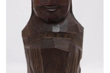 村野實　木彫　高さ 約13cm　円空仏(仏教美術、仏像、彫刻、置物、オブジェ、木製)(R-079465)
