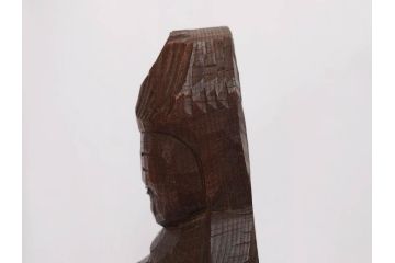 村野實　木彫　高さ 約13cm　円空仏(仏教美術、仏像、彫刻、置物、オブジェ、木製)(R-079465)