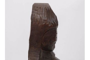 村野實　木彫　高さ 約13cm　円空仏(仏教美術、仏像、彫刻、置物、オブジェ、木製)(R-079465)