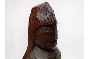村野實　木彫　高さ 約13cm　円空仏(仏教美術、仏像、彫刻、置物、オブジェ、木製)(R-079465)