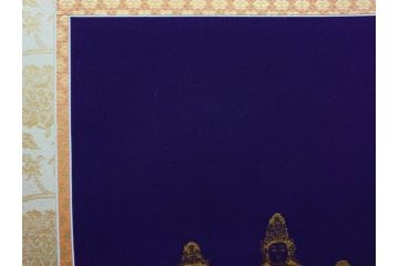 暁山人作　本金当麻つづれ十三佛像図　掛軸(掛け軸、仏画、仏具、京表具 横山清和堂、表装の栞つき、共箱付き)(R-079466)