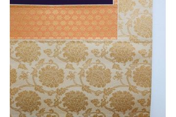 暁山人作　本金当麻つづれ十三佛像図　掛軸(掛け軸、仏画、仏具、京表具 横山清和堂、表装の栞つき、共箱付き)(R-079466)