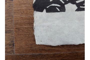 1974年(昭和49年)　人間国宝　芹沢銈介　童話　心がほっこりする型染カレンダー(木版画、多色摺り、和紙、暦、12ヶ月揃い、諸国民芸たくみ、天の羽衣、鴨とり権兵衛、一寸法師、花咲かじじい、足柄山の金太郎、かじ屋といし屋、浦島太郎、いなばの白兎、かぐや姫、猿かに合戦、舌切りすゞめ、ねずみのよめいり、ケース付き)(R-079468)　