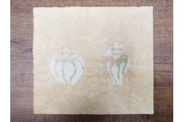 真作　人間国宝　芹沢銈介　型絵染　様々な匠の創造性に触れられる版画7枚セット(絵画、うちわ絵、益子土瓶図、風景画、野菜、山、植物、諸国民芸、株式会社たくみ、記念品、落款印、ケース付き)(R-079476)