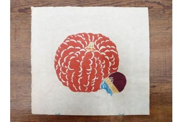 真作　人間国宝　芹沢銈介　型絵染　様々な匠の創造性に触れられる版画7枚セット(絵画、うちわ絵、益子土瓶図、風景画、野菜、山、植物、諸国民芸、株式会社たくみ、記念品、落款印、ケース付き)(R-079476)