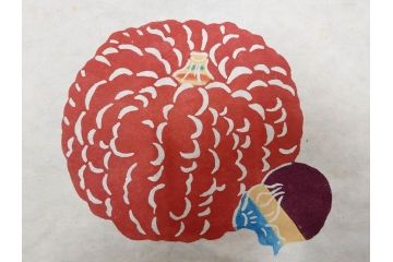 真作　人間国宝　芹沢銈介　型絵染　様々な匠の創造性に触れられる版画7枚セット(絵画、うちわ絵、益子土瓶図、風景画、野菜、山、植物、諸国民芸、株式会社たくみ、記念品、落款印、ケース付き)(R-079476)