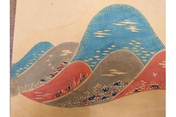 真作　人間国宝　芹沢銈介　型絵染　様々な匠の創造性に触れられる版画7枚セット(絵画、うちわ絵、益子土瓶図、風景画、野菜、山、植物、諸国民芸、株式会社たくみ、記念品、落款印、ケース付き)(R-079476)