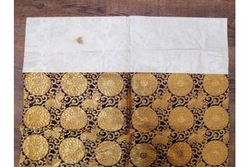 戦前　時代物　和の雰囲気漂う打敷11点セット(法衣、古布、仏具、三角、四角、龍雲模様、菊、花、内敷、打布、内布、浄土真宗、大谷派)(R-079478)