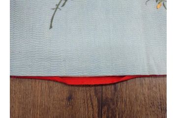 大正〜昭和初期　正絹　色々な用途に応じられる掛袱紗4セット(古布、リメイク、金糸、刺繍、花、菊、和柄、扇、松、ツル、カメ、亀、桐、鳳凰、古裂、服紗、フクサ、ふくさ、帛紗、房付き)(R-079479)