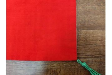 大正〜昭和初期　正絹　色々な用途に応じられる掛袱紗4セット(古布、リメイク、金糸、刺繍、花、菊、和柄、扇、松、ツル、カメ、亀、桐、鳳凰、古裂、服紗、フクサ、ふくさ、帛紗、房付き)(R-079479)