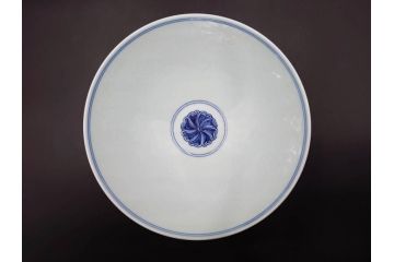 復刻版　乾隆年製　粉彩桃果蝙蝠紋皿/大清康煕年製　五彩桃樹鵲紋皿/大清雍正年製　豆彩水仙花石紋皿/大明成化年製　青花歳寒三友紋盤/大明宣徳年製　青花松竹梅紋盤　青花暗花紋鉢　6寸・7寸・8寸　格式の高さを感じる皇帝の磁器6点セット(中国、中国美術、六寸、七寸、八寸、タトウ箱付き、外箱付き)(定価43万円以上)(R-079480)