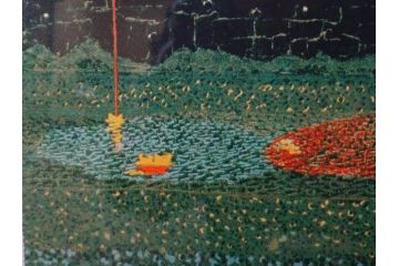 真作　山下清　「長岡の花火」　32/300　緻密なデザインが目を引くリトグラフ(版画、落款印、風景画、壁掛け、額装、外箱付き)(R-079482)　