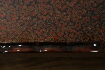 中古　未使用　展示品　東北　津軽塗り　唐塗り　隅々まで意匠を凝らした上質で美しい漆塗りの座卓(ローテーブル、センターテーブル、リビングテーブル)(定価約80万円)(R-079485)