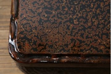 中古　未使用　展示品　東北　津軽塗り　唐塗り　隅々まで意匠を凝らした上質で美しい漆塗りの座卓(ローテーブル、センターテーブル、リビングテーブル)(定価約95万円)(R-079486)