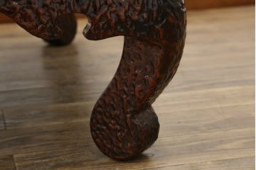 中古　未使用　展示品　東北　津軽塗り　唐塗り　隅々まで意匠を凝らした上質で美しい漆塗りの座卓(ローテーブル、センターテーブル、リビングテーブル)(定価約95万円)(R-079486)