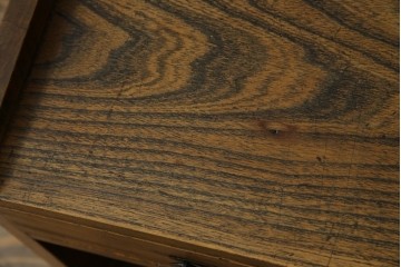 和製アンティーク　総ケヤキ(欅)材　時を経た味わいと力強い杢目が魅力的な文机　(R-079487)