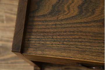 和製アンティーク　総ケヤキ(欅)材　時を経た味わいと力強い杢目が魅力的な文机　(R-079487)