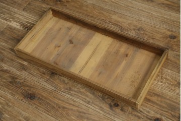 和製アンティーク　総ケヤキ(欅)材　時を経た味わいと力強い杢目が魅力的な文机　(R-079487)